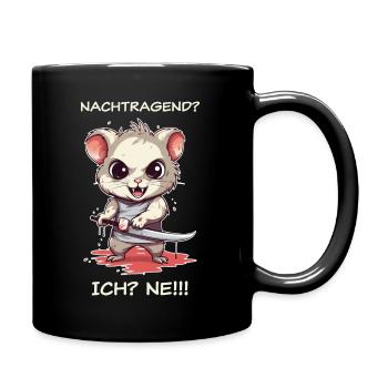 Nachtragend? Ne! - hell - Tasse einfarbig - Schwarz - Rechts