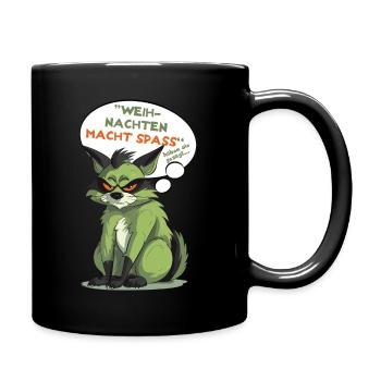 Weihnachten Macht Spaß? - Tasse einfarbig - Schwarz - Rechts