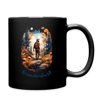 Wandern - Mann 1 - Tasse einfarbig - Schwarz - Rechts