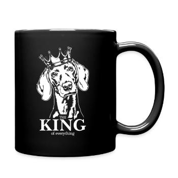 Braque de Weimar roi de tout ce qui dit chien Wilsigns - Mug uni - noir - Droite