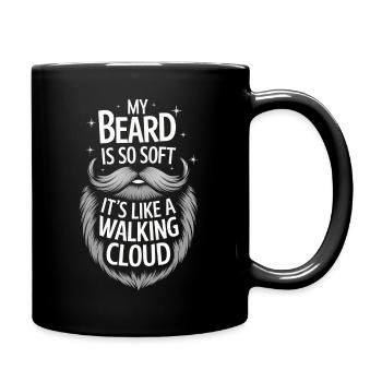 Bart Schnurrbart Bärtige Männer - Tasse einfarbig - Schwarz - Rechts