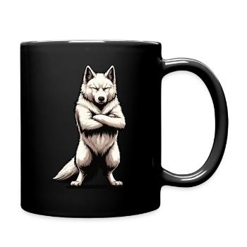 Weißer Schäferhund Schäferhund Schäferhunde - Tasse einfarbig - Schwarz - Rechts