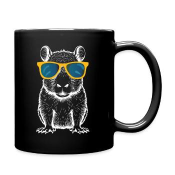 Capybara Capybara with Sunglasses - Full Colour Mug - black - Right