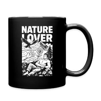 Amoureux de la nature - Style BD Nature Design - Mug uni - noir - Droite