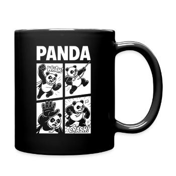 Panda Hero Comic Action - Tasse einfarbig - Schwarz - Rechts