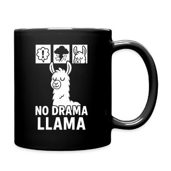 No Drama Llama Rest Theme - Full Colour Mug - black - Right