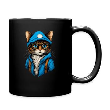 Chat Porté #6 - Ado - Mug uni - noir - Droite