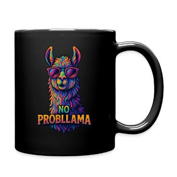 Psychedelic No Probllama Style - Full Colour Mug - black - Right