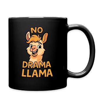Happy No Drama Llama Design - Full Colour Mug - black - Right
