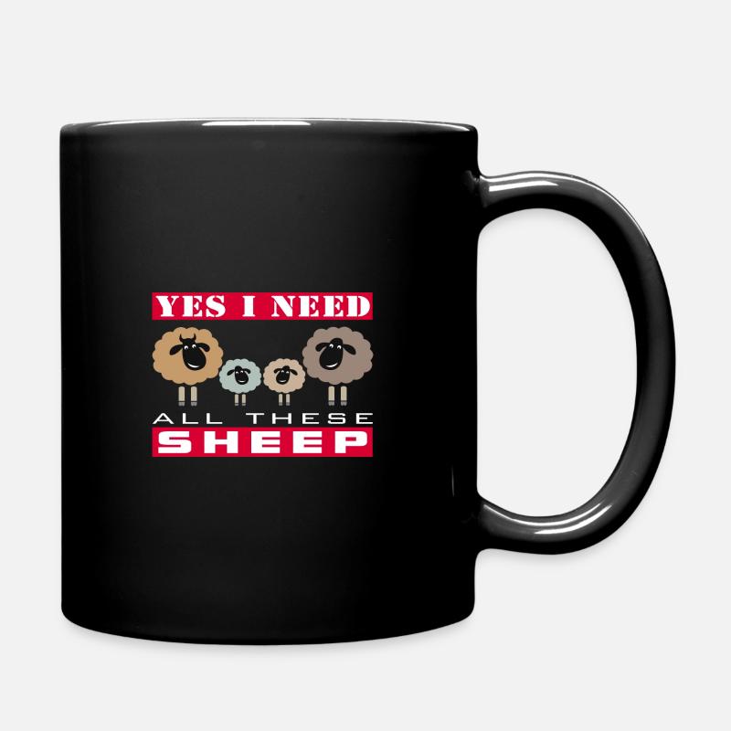 Besoin de mes moutons - Mug uni - noir