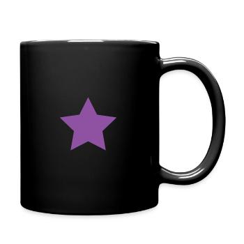 Stern Lila - Violett - Tasse einfarbig - Schwarz - Rechts