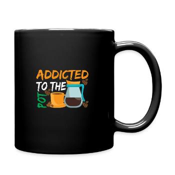 Süchtig nach The Pod Kaffee - Tasse einfarbig - Schwarz - Rechts