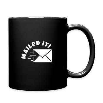 Verschickt - Tasse einfarbig - Schwarz - Rechts
