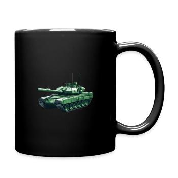 Polygone de char - Mug uni - noir - Droite