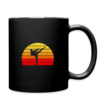 Taekwondo - Retro Style Sonne Sonnenuntergang - Tasse einfarbig - Schwarz - Rechts