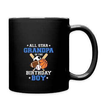 All-Star-Opa von The Birthday Boy Sports - Tasse einfarbig - Schwarz - Rechts