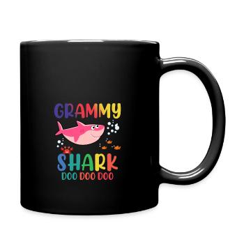 Grammy Shark cadeau de fête des pères de son fils de femme - Mug uni - noir - Droite