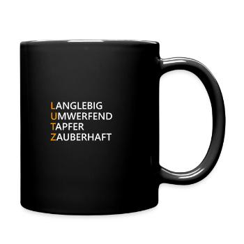 Lutz Name Geschenk - Tasse einfarbig - Schwarz - Rechts