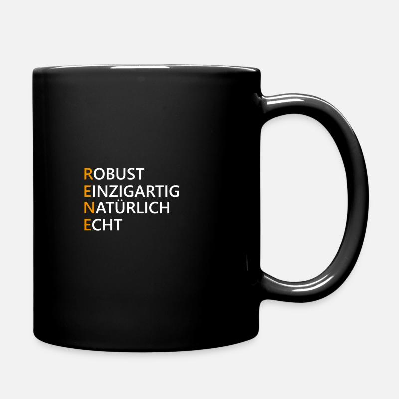 Rene Name Geschenk - Tasse einfarbig - Schwarz