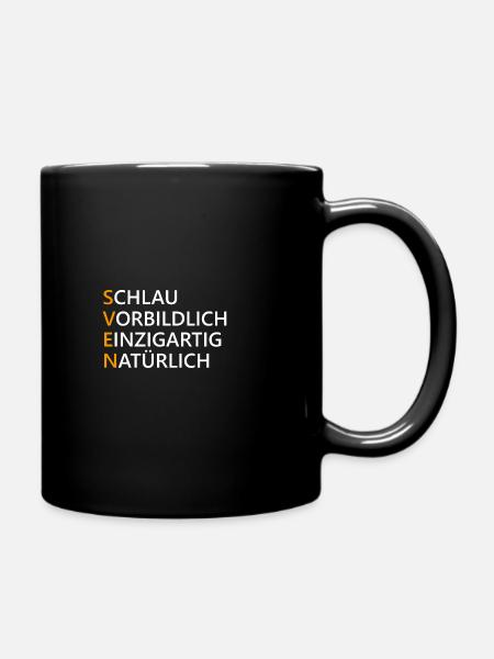Sven Name Geschenk - Tasse einfarbig - Schwarz