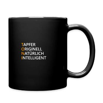 Toni Name Geschenk - Tasse einfarbig - Schwarz - Rechts