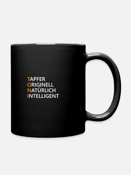 Toni Name Geschenk - Tasse einfarbig - Schwarz