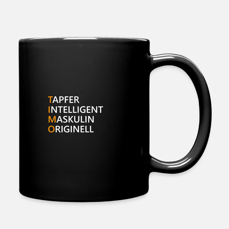 Timo Name Geschenk - Tasse einfarbig - Schwarz
