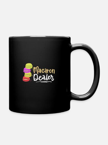 Macaron-Händler Dessert - Tasse einfarbig - Schwarz