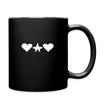 formen form herzen herz stern - Tasse einfarbig - Schwarz - Rechts