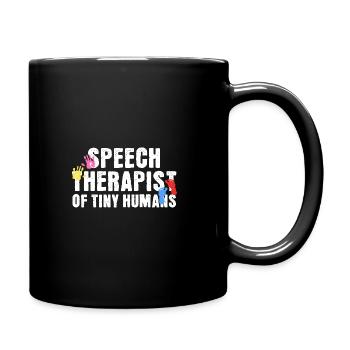 Logopädin von Tiny Humans - Tasse einfarbig - Schwarz - Rechts