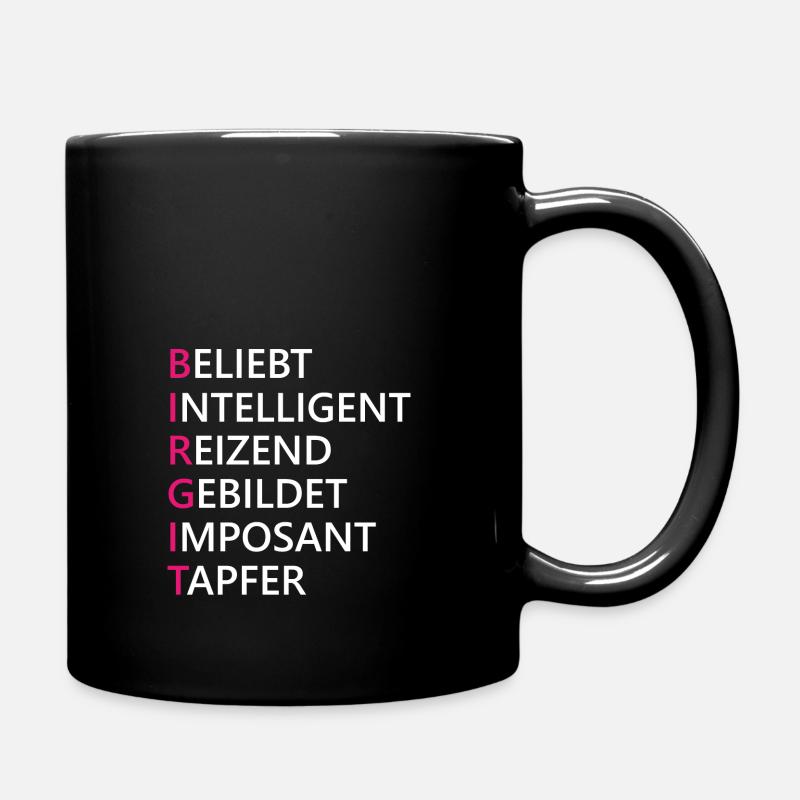 Birgit Name Geschenk - Tasse einfarbig - Schwarz