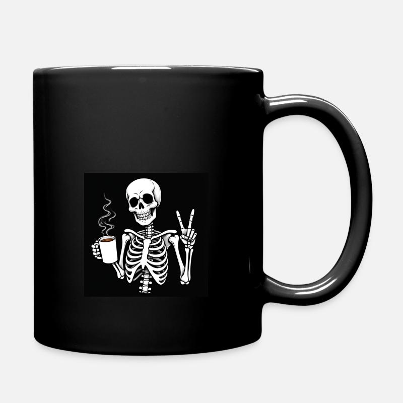 quelette Buveur de Café | Style Unique et Original - Mug uni - noir