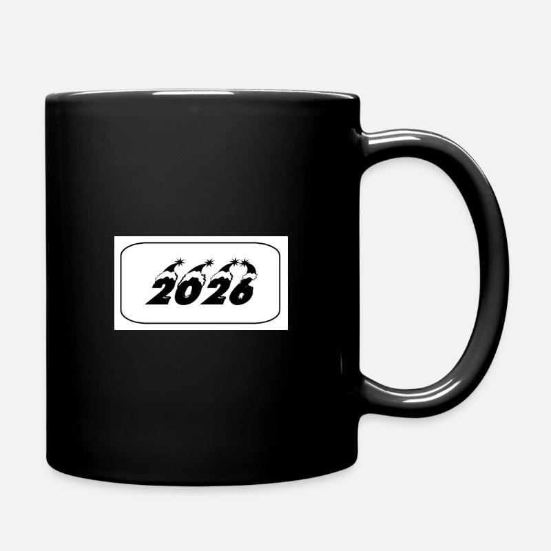 Jahreswechsel 2026 Design mit Feuerwerksideen - Tasse einfarbig - Schwarz
