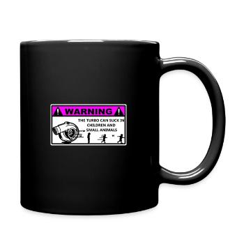 Turbo Warning Kids - Tasse einfarbig - Schwarz - Rechts