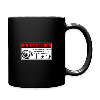 Attention turbo - Mug uni - noir - Droite