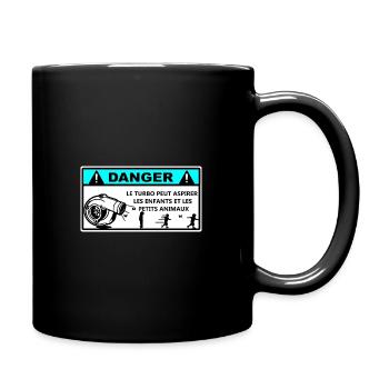Turbo peut aspirer enfants et animaux - Mug uni - noir - Droite