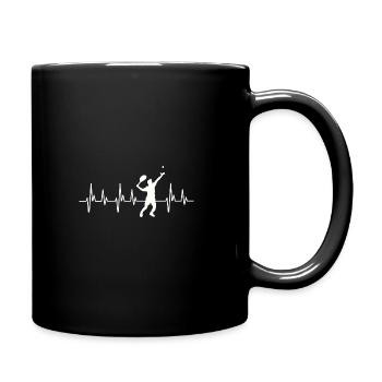 Balle, Tennis, Chemise, Tennisspieler Herzschlag - Mug uni - noir - Droite