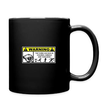 Turbo-Rennwarnung - Tasse einfarbig - Schwarz - Rechts