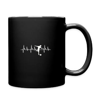 Fußball Herzschlag, Fußball, Fußballer, footballl - Mug uni - noir - Droite