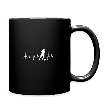 Fußball Herzschlag, Fußball, Fußballer, football - Mug uni - noir - Droite