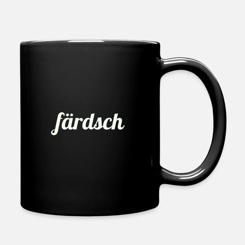 Lustiger Spruch Sächsischer Dialekt Geschenk für - Tasse einfarbig - Schwarz