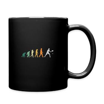 Tennis Tennisspieler Retro Style - Evolution - Tasse einfarbig - Schwarz - Rechts