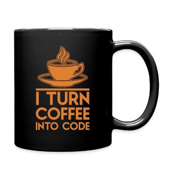 Code de codeur de programmation de cadeau de chemise de HTML de Java - Mug uni - noir - Droite