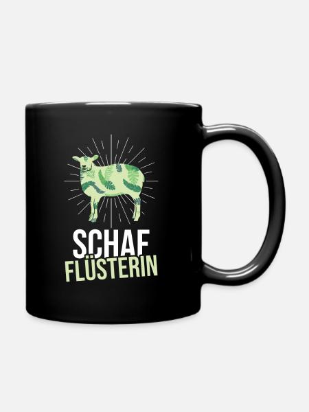 Schaf Flüsterin Landwirtin Schäfer Flüsterer Sheep - Tasse einfarbig - Schwarz