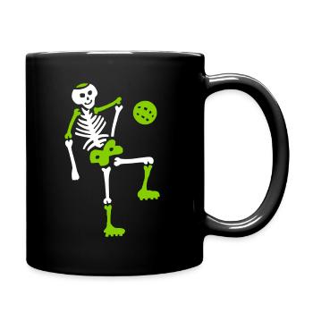 Skeleton football player skull bone 3 - Full Colour Mug - black - Right