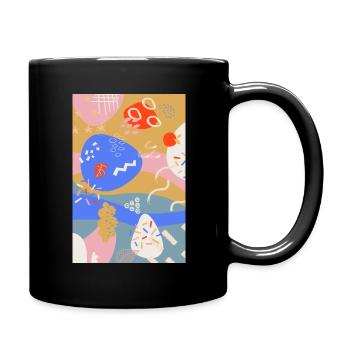 Abstract color illustration - Full Colour Mug - black - Right