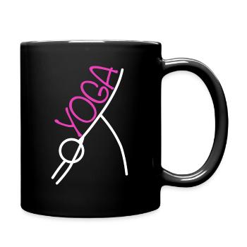 Yoga Exercise - Full Colour Mug - black - Right