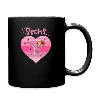 6. Geburtstag Tochter Mädchen Kampfsport Judo - Tasse einfarbig - Schwarz - Rechts
