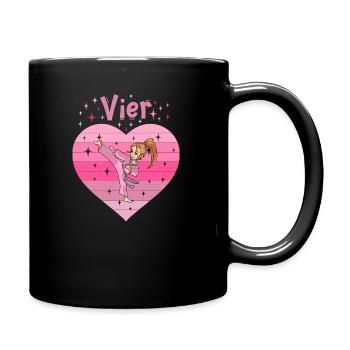 4. Geburtstag Tochter Mädchen Kampfsport Judo - Tasse einfarbig - Schwarz - Rechts