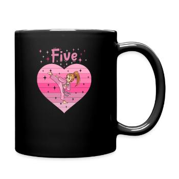 5. Geburtstag Tochter Mädchen Kampfsport Judo - Tasse einfarbig - Schwarz - Rechts